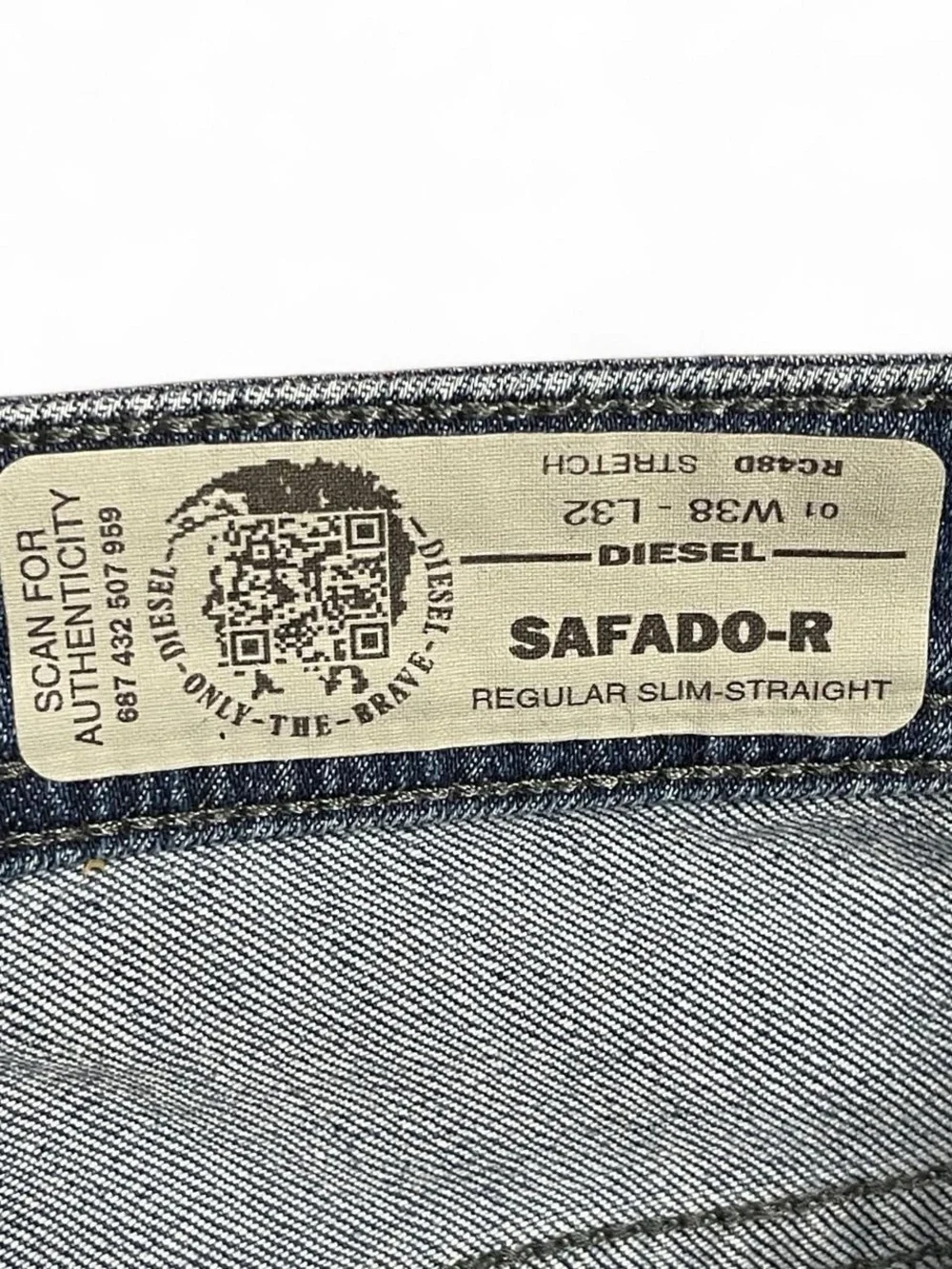 Diesel Men's Straight Jeans in Medium Blue Wash